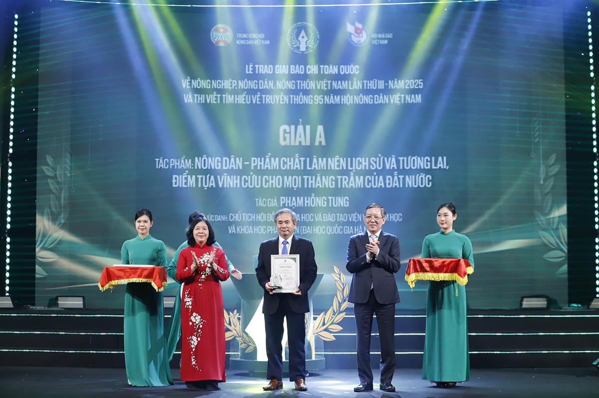 Trao Giải báo chí toàn quốc về nông nghiệp, nông dân, nông thôn Việt Nam lần thứ 3 - năm 2025